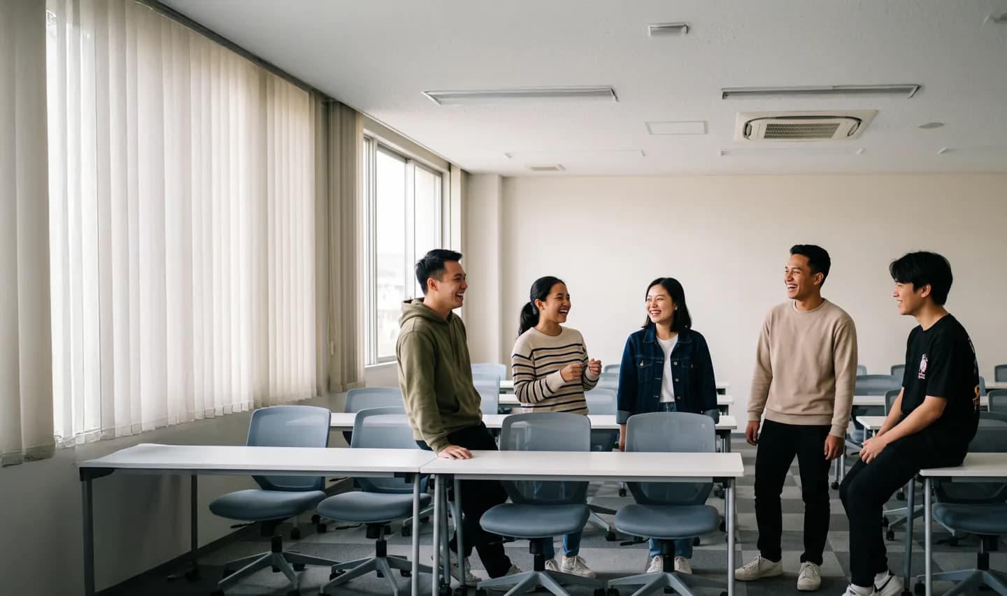 School website photograph · みらい日本語学校